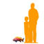 Statue de poisson orange