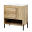 Armoire de salle de bain avec tiroir coulissant, meuble de rangement pour salle de bain avec tablette ouverte