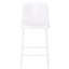 Chaise de bureau, hauteur du tabouret de bar, debout, bureau d'ordinateur, travail, aspect cuir blanc, métal blanc, moderne, moderne-1530120315