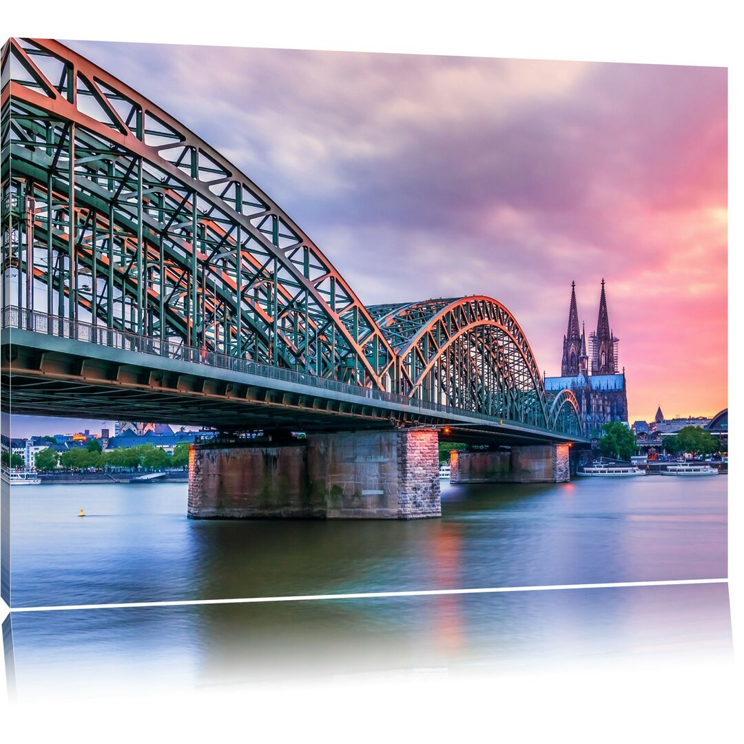 Leinwandbild Hohenzollernbrücke in Köln