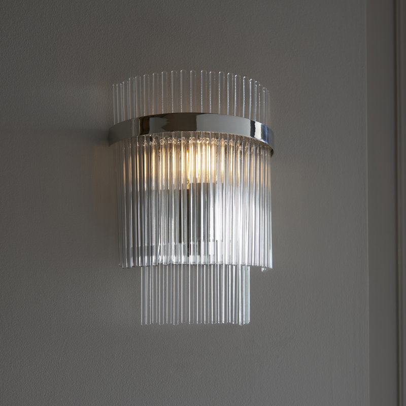 Geira Wall Sconce, Bright Nickel Plate