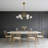 6-Light 29.5" Modern Linear Sputnik Chandelier
