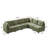 Chenille Upholstered Sectional Sofa Couch With Ottoman-120142525