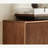 Walnut TV Cabinet Retro with Rattan