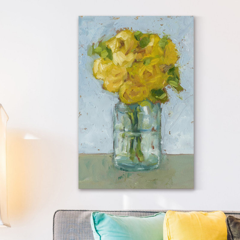 « impressionniste floral study iii », reproduction sur toile tendue, H 18 po x l 12 po x P 1,5 po