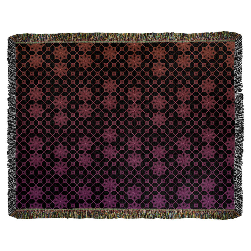 Couverture tissée Katelyn Elizabeth, L 37 po x L 52 po, Orange / mauve