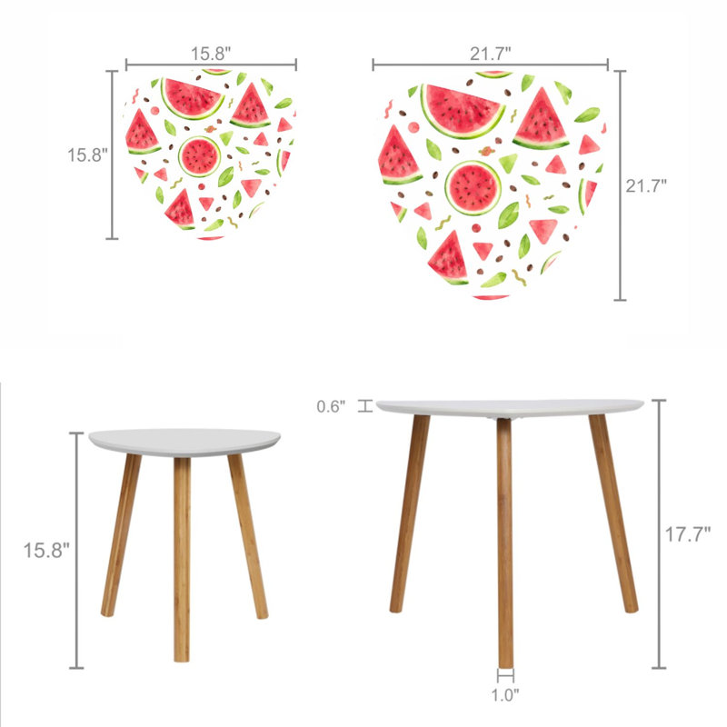 Ensemble de 2 tables basses gigognes Triangle