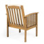 Fauteuils club pour l'extérieur - sièges profonds et garniture intérieure centrale en bois avec 2 coussins résistants aux intempéries