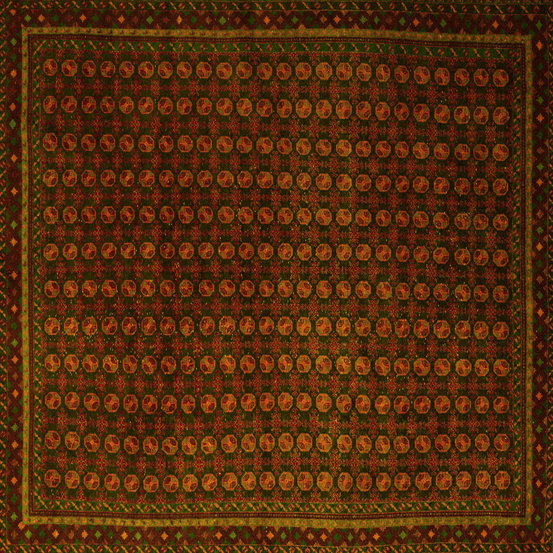 Washable Abstract Indoor Rug, Square 8'