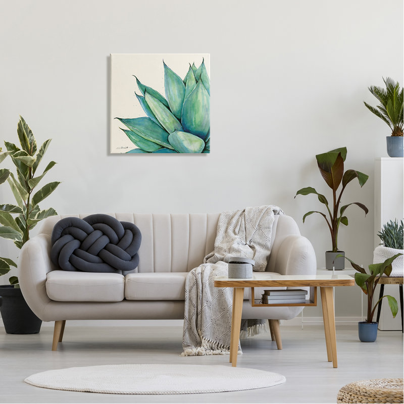 «Green Aloe Plant Succulent» par Stephanie Workman Marrott - impression, H 24 po x l 24 po x P 1,5 po, Toile tendue