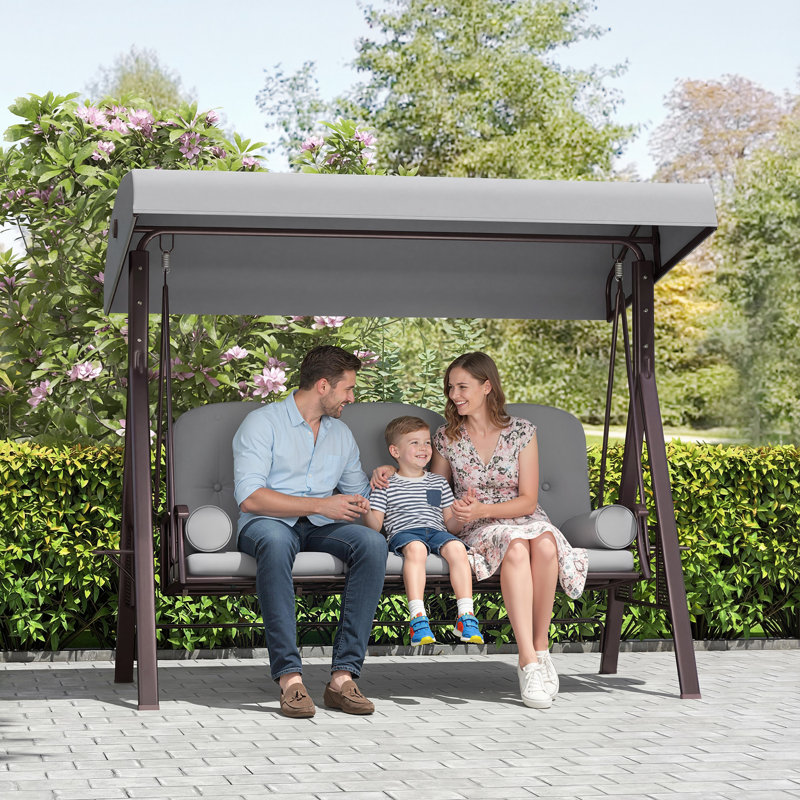 3 Person Porch Swing with Canopy