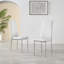 Scottsmoor High Gloss Halo Dining Table Set & 4 Luxury Faux Leather Dining Chairs - Modern Design-74998893