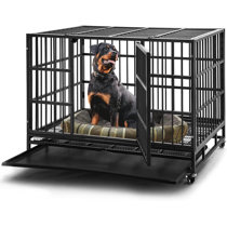 Newly Enhanced Single Door Dog Crate, Includes Leak-Proof Pan