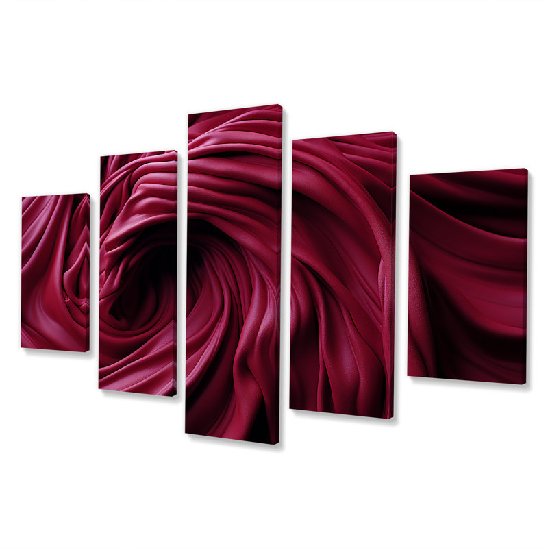 «Purple Soft Spirals Galaxy - Abstract Spirals», art mural sur toile