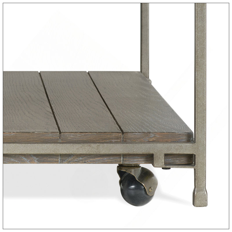 Ensemble de table basse et de table de bout en bois 3 pièces Corbeta, graphite vieilli
