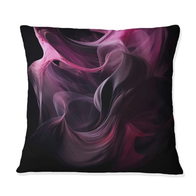 Coussin décoratif rose et noir