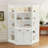 83.4"Tall Bookshelf With Two Corner Shelf Suite,Bookcase With 2 Doors And 1 Drawer,5-Tier Corner Shelf With Open Shelves,Free Standing Shelves Suite With LED Lighting For Living Room,Office,