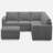 Aubade L-Shaped Modular Storage Sofa Set-685543998