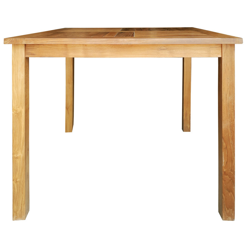 Fredson Outdoor Square Teak Bistro Table, 35" H x 35" W x 35" D