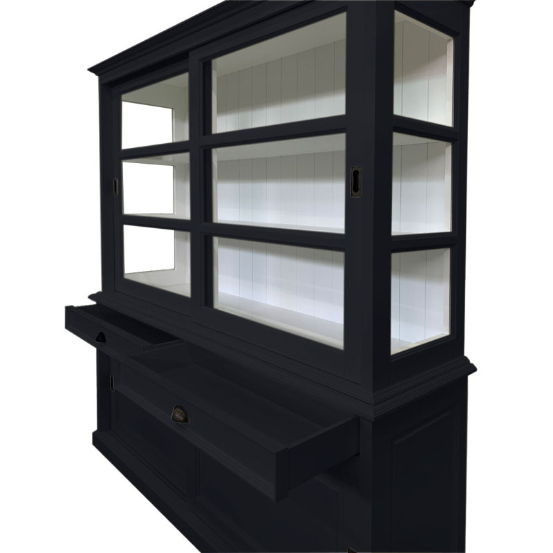 Jacksonport Display Cabinet, Grey Anthracite/White