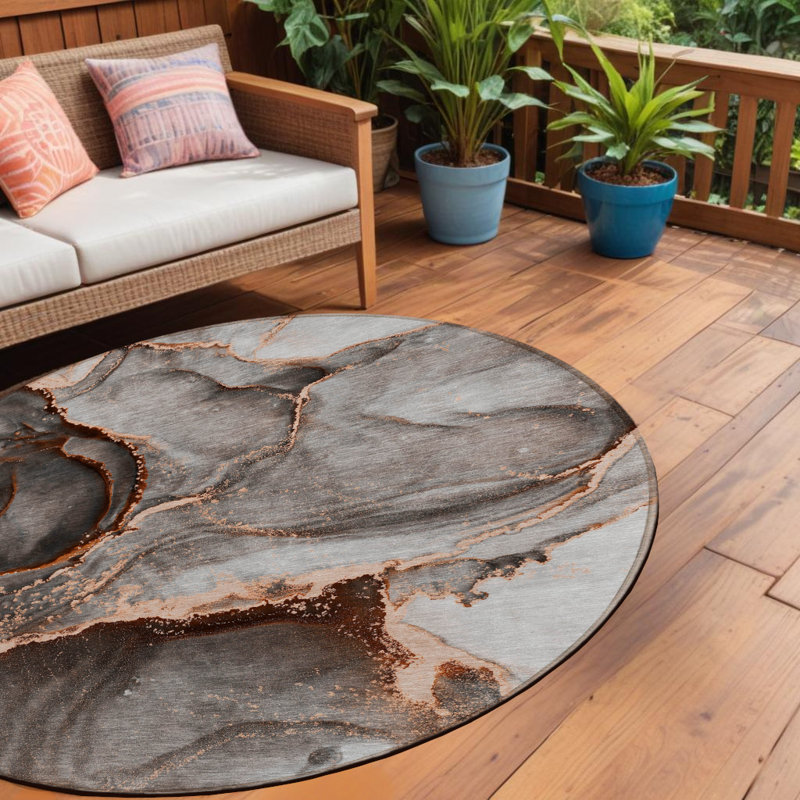 Tapis extérieur rond 8 po