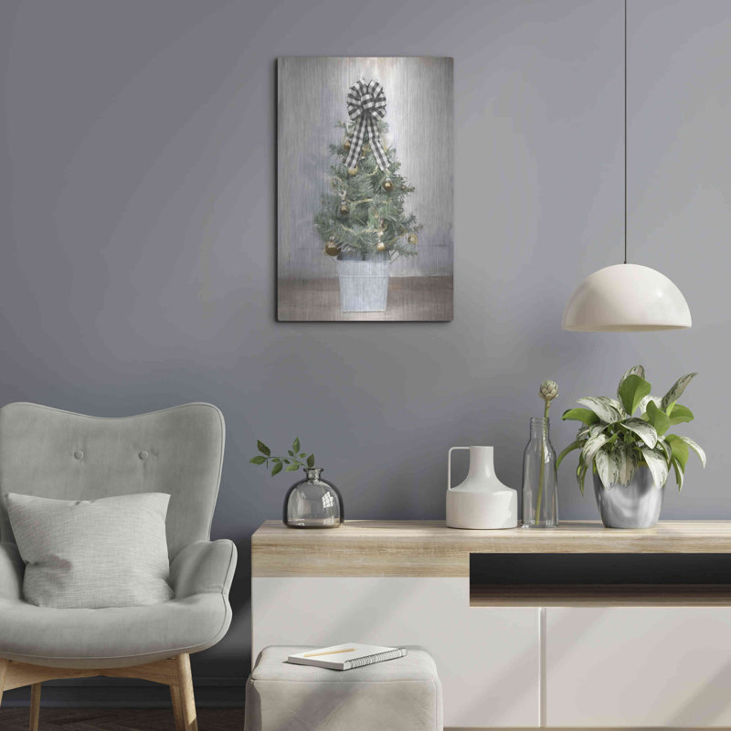 " Buffalo Plaid Mini Tree " by Lori Deiter, 24" H x 16" W
