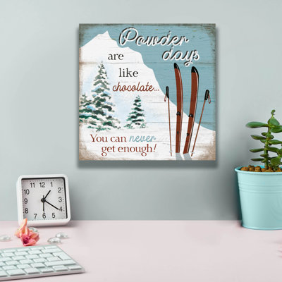  'Powder Days' by Elizabeth Tyndall Canvas Wall Art, 12" x 12"