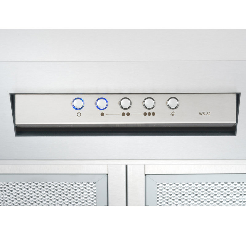 Windster 42" Stainless Steel 530 CFM Ducted (Vented) Under Cabinet Range Hood with Mesh Filter