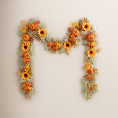 60" Pumpkin and Berry Thanksgiving Garland