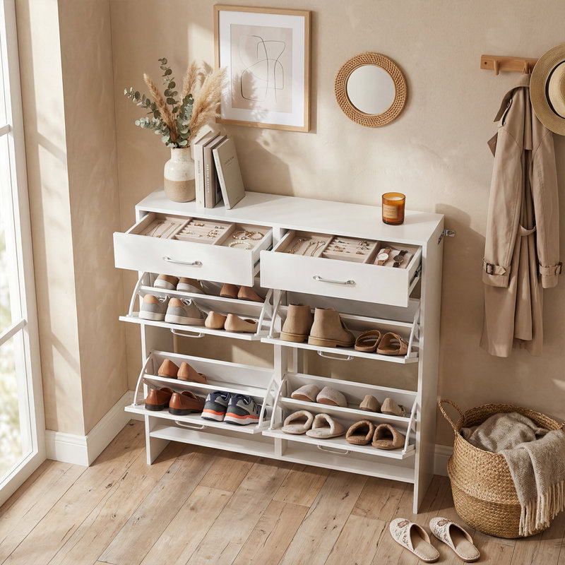 24 Pair Shoe Storage Cabinet
