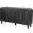 59'' Farmhouse Curved Vintage Storage  Sideboard With  Large Wooden Handles, Vertical Wood Grain Carving And Adjustable Shelves  For Kitchen,Dining Room (Antique Black)-463667968