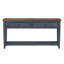 Bureau de 60 po en velours côtelé bleu, sans assemblage. 2 tiroirs, 1 tablette. Fabriqué avec des solides en caoutchouc et des placages de bouleau, table de 60 po, finition, assemblage requis. Deux tiroirs, une tablette