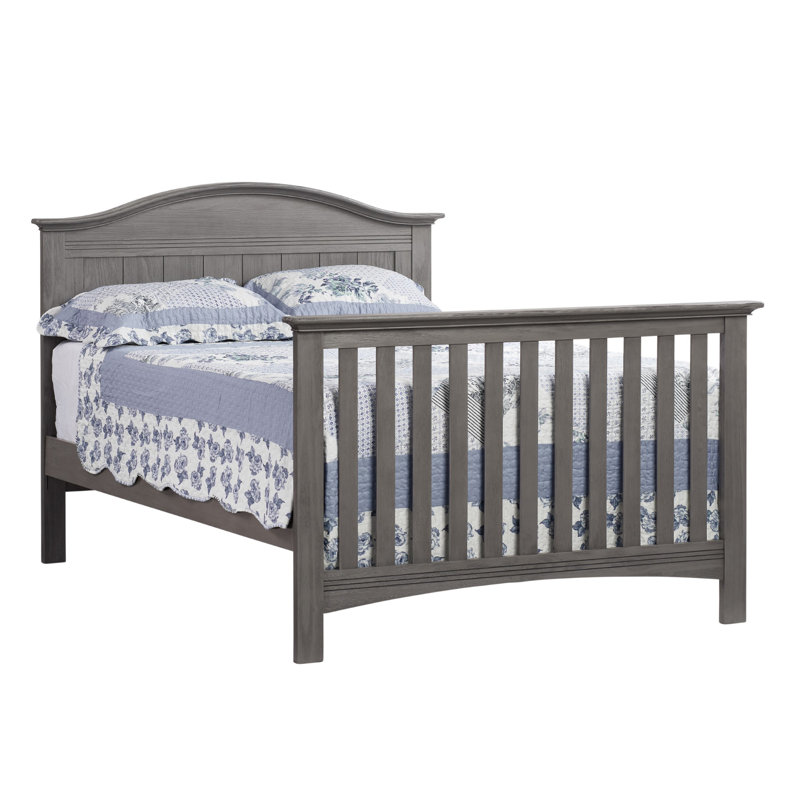 Graphite Gray Solid Wood 4-in-1 Convertible Crib