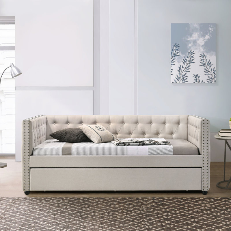 Lit de jour avec couchette Ny Stockholm, Simple, Beige