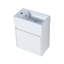 Meuble-lavabo mural 18 po avec lavabo en résine blanche et porte d'armoire à fermeture en douceur 18 po-617098336