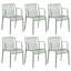 Chaises de salle à manger d'extérieur empilables, chaises de patio sans assemblage, fauteuils en plastique résistant aux intempéries (ensemble de 6)-464675858-464675885