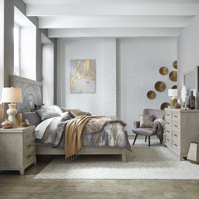 Belmar Panel Bed, Dresser & Mirror, Night Stand Set