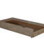 Lit simple avec lit gigogne, transitionnel, gris chaud brossé au fil de fer, bois massif, grain de bois pour la chambre à coucher-133255980