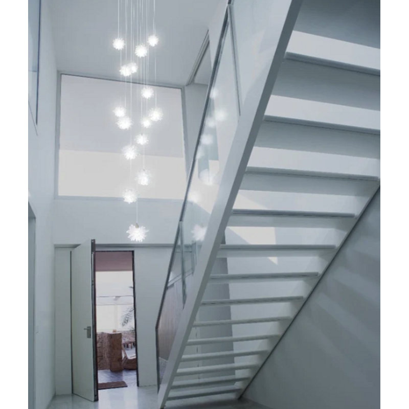 Luminaire suspendu en cristal de quartz naturel