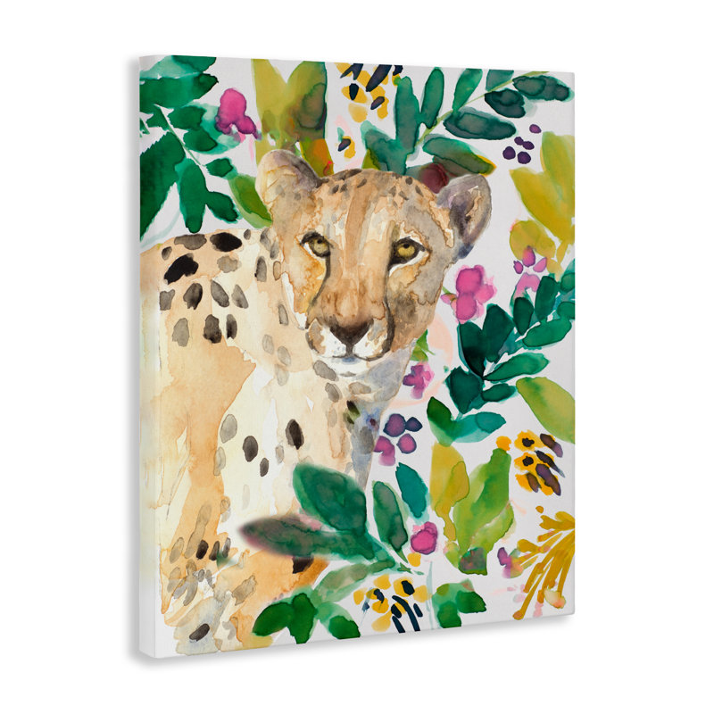Toile de jardin guépard, par Lanie Loreth, H 30 po x l 24 po