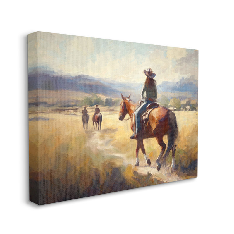 Scène d'équitation équestre par Ramona Murdock, H 16 po x l 20 po x P 1,5 po