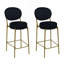 Tabouret de bar pivotant réglable avec dossier et repose-pieds, revêtu de similicuir, d'une hauteur de 23,5 à 32,5 po, moderne et confortable pour un usage domestique et commercial-1048645317