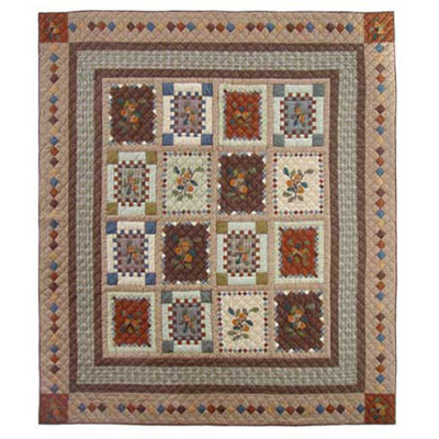 Acres Of Acorns Rustic Cotton Floral Quilt