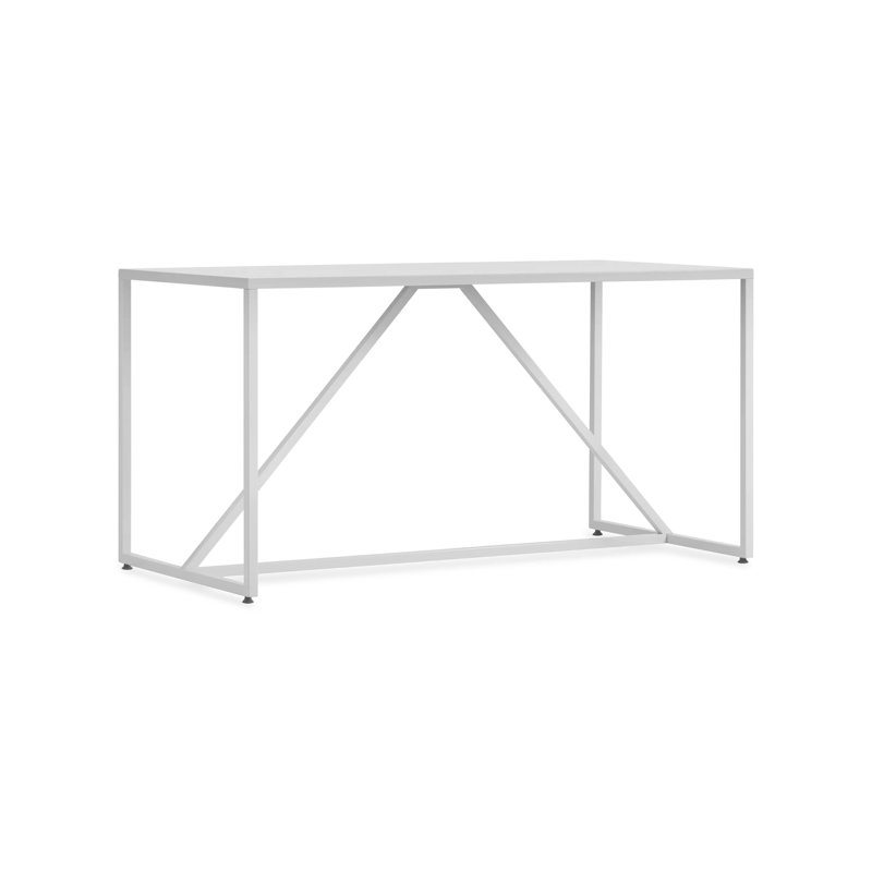 Strut Dining Table, White, 28" W x 56" L, Standard (29" Height)