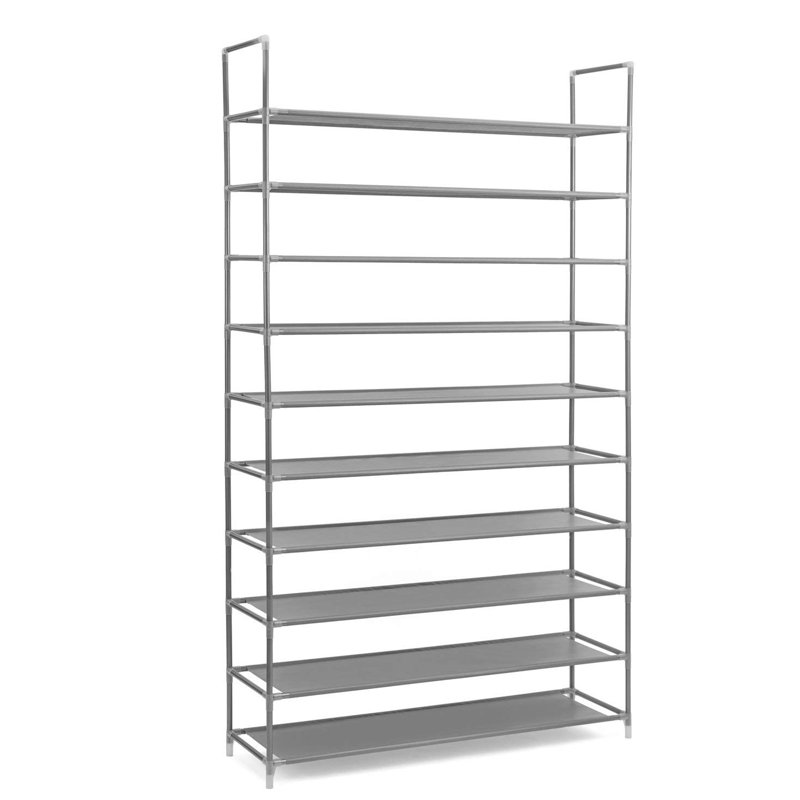 50 Pair Shoe Rack, Gray