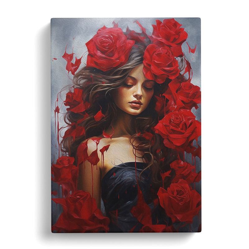 Rose Contemporary - Wrapped Canvas, 76cm H x 50cm W x 3cm D
