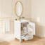 Meuble-lavabo moderne de 20 pouces avec lavabo en céramique, tiroir et porte à fermeture en douceur, organisateur de porte double couche, tiroir de séparation, patins réglables - conception de rangement peu encombrante-931825755