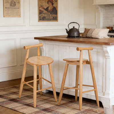 Rubberwood Barstool Set
