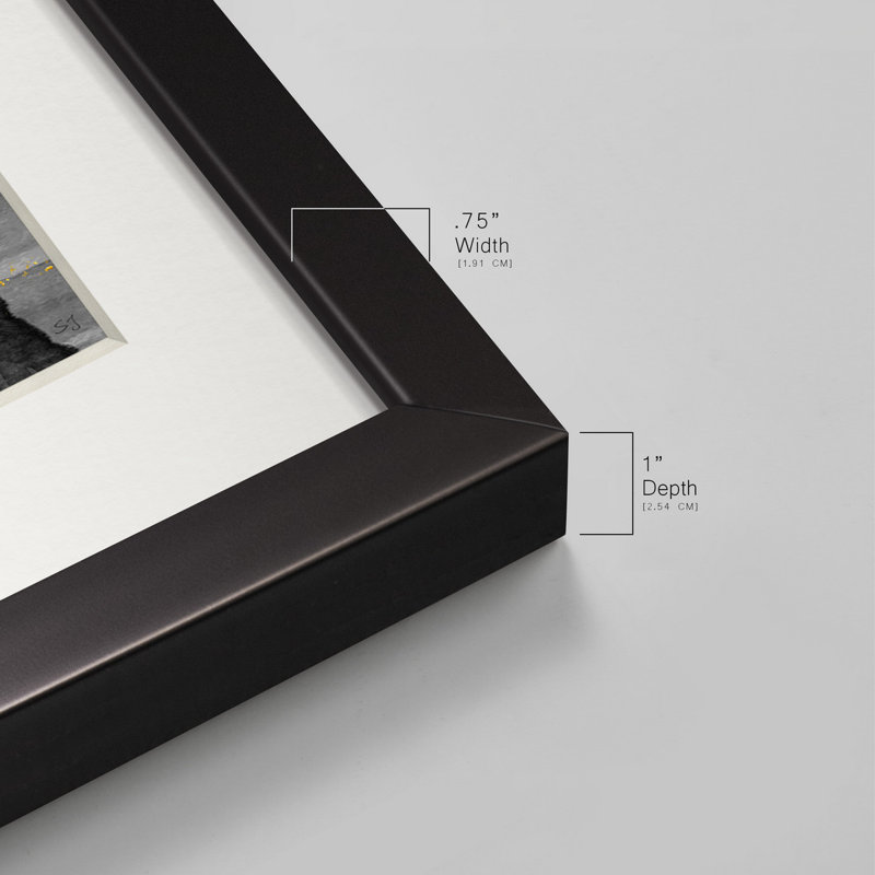Cadre photo, ensemble de peintures sur papier, Cadre noir
