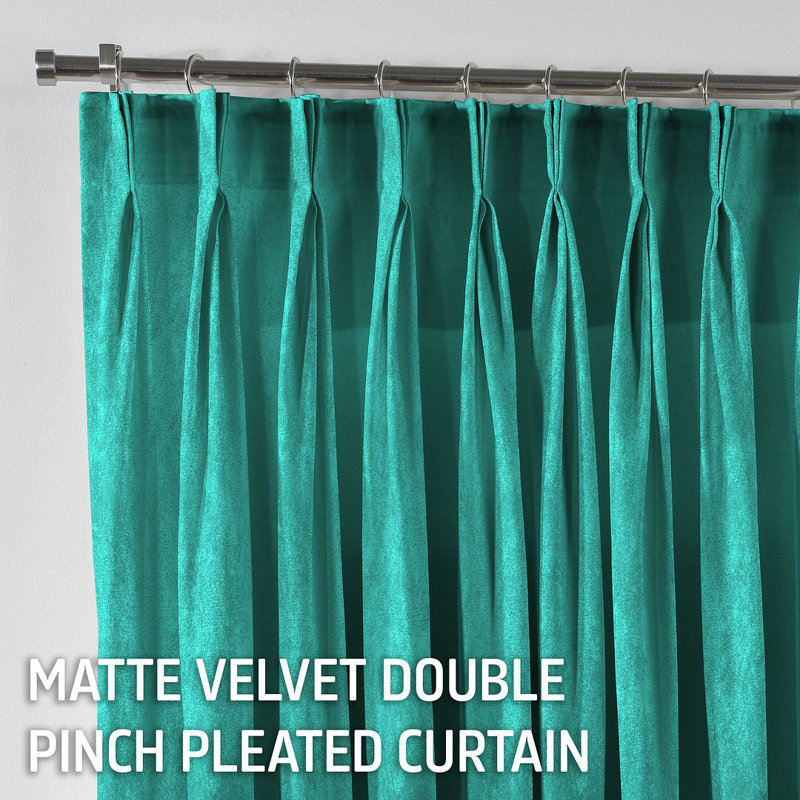 Room Darkening Single Curtain Panel, 190cm Width x 225cm Drop, Teal